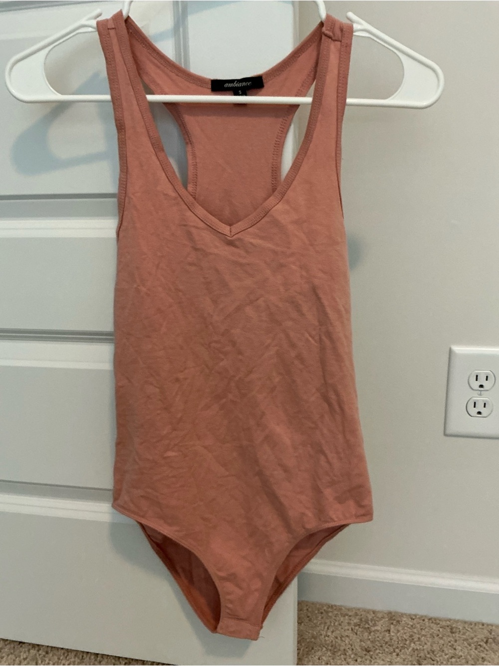 Ambiance Mauve Pink Racerback Bodysuit